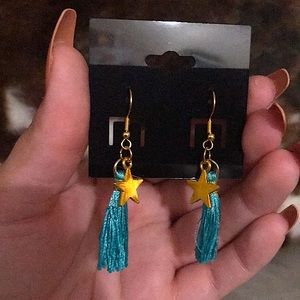 Star and tassel earrings